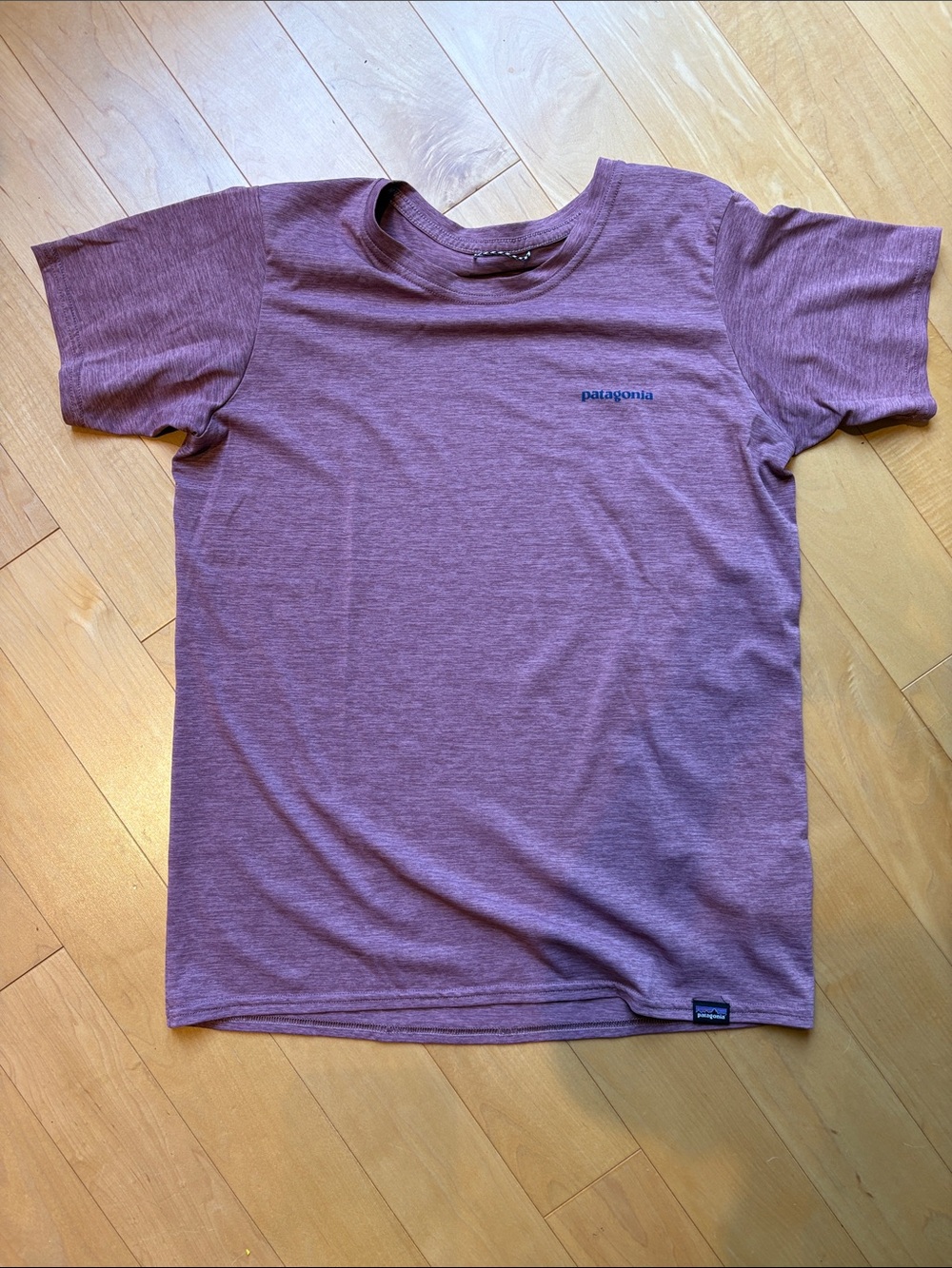 Patagonia Heathered Plum Short-Sleeve Logo Tee